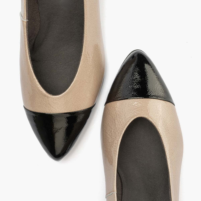 pitillos Zapato de Salón Combinado Charol para mujer color piedra Rebajas