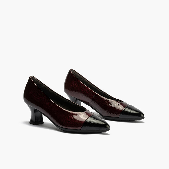 pitillos Zapato de Salón Combinado Charol mujer color burdeos Ofertas