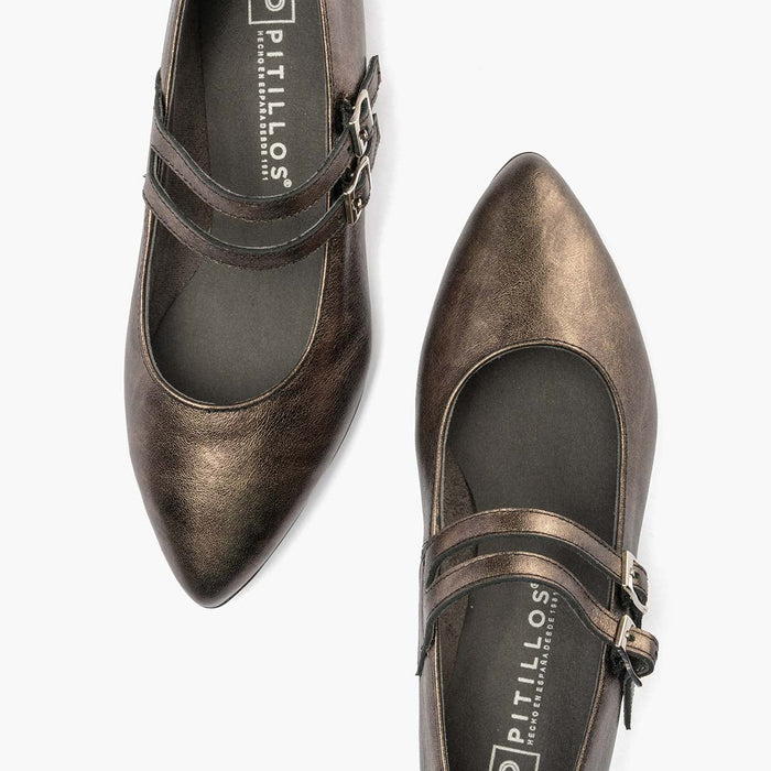 pitillos Mercedes en Laminado para mujer color bronce En oferta