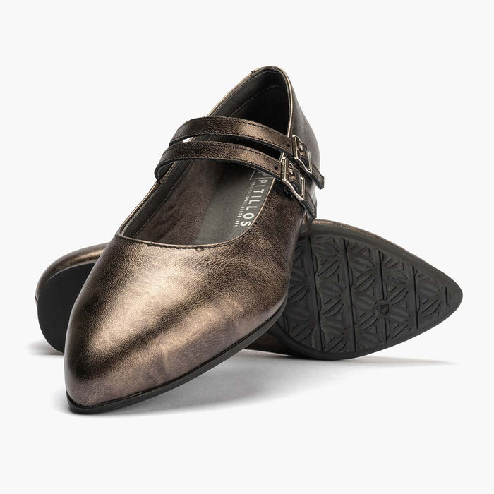 pitillos Mercedes en Laminado para mujer color bronce En oferta