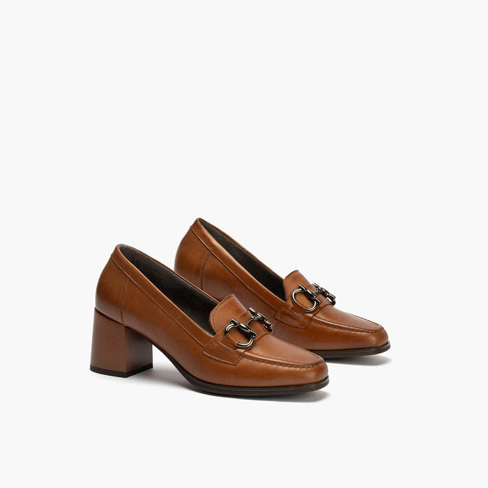 pitillos Mocasín con Adorno de mujer color cuero