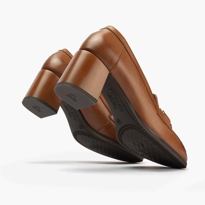 pitillos Mocasín con Adorno de mujer color cuero Tienda