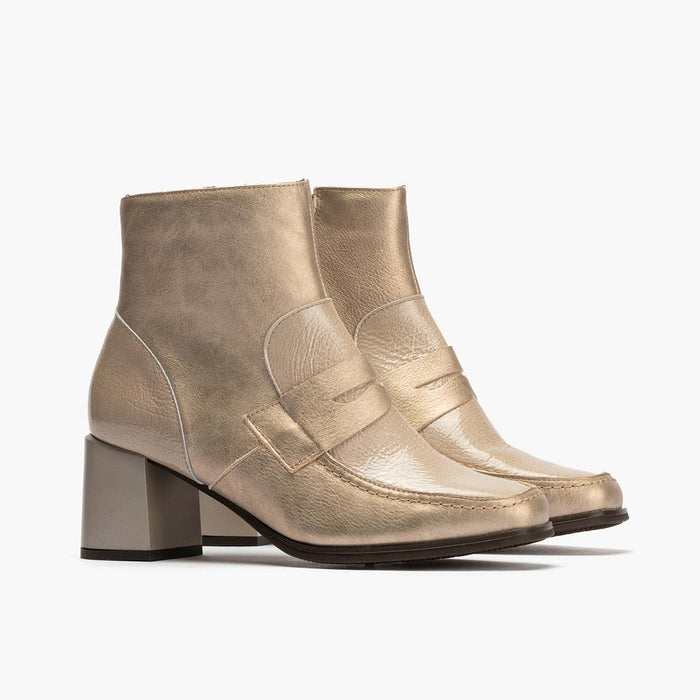 pitillos Botín Combinado para mujer color piedra Tienda