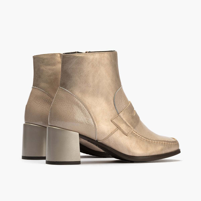 pitillos Botín Combinado para mujer color piedra Tienda