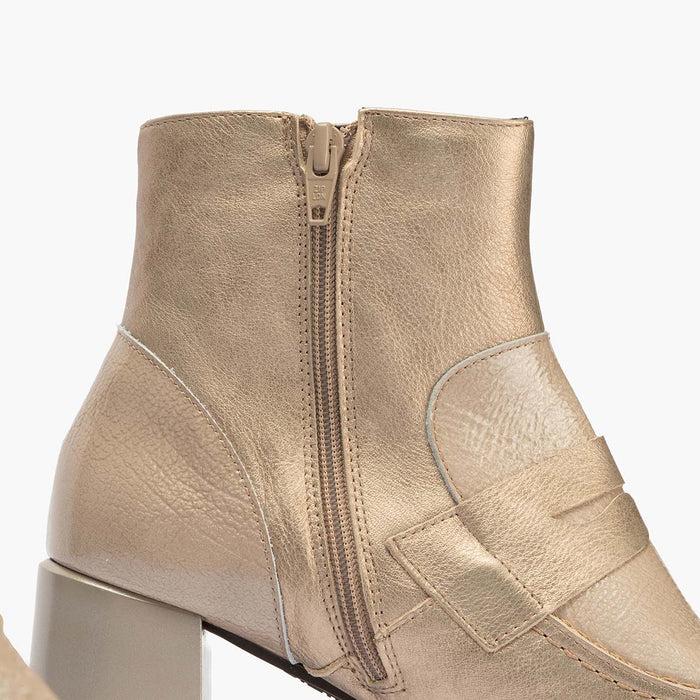 pitillos Botín Combinado para mujer color piedra Tienda