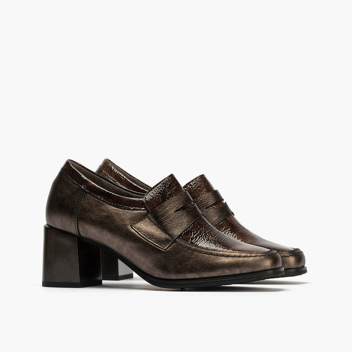 pitillos Zapato Abotinado Combinado de mujer color bronce Rebajas online