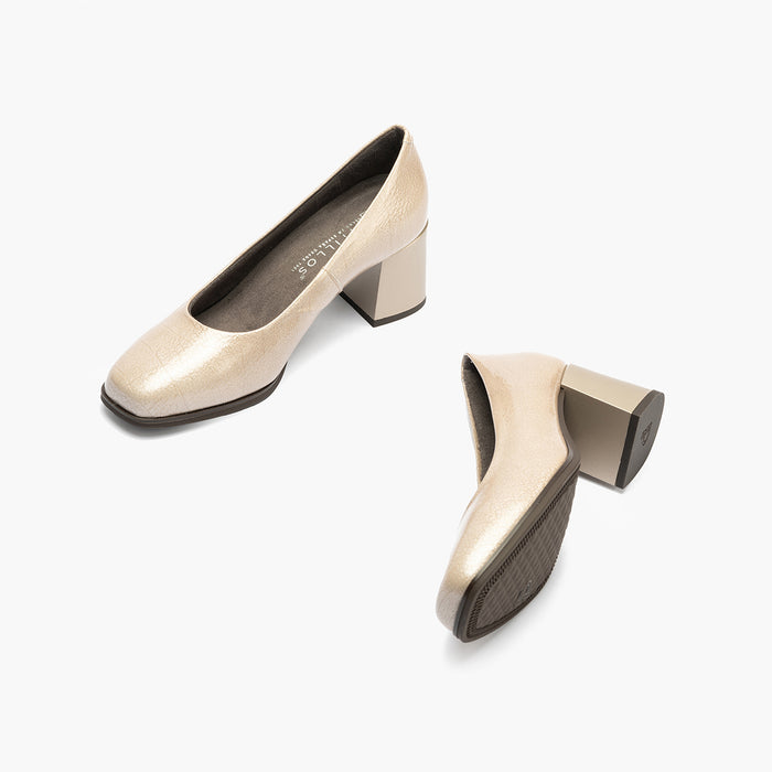 pitillos Zapato de Salón en Charol mujer color piedra Rebajas top