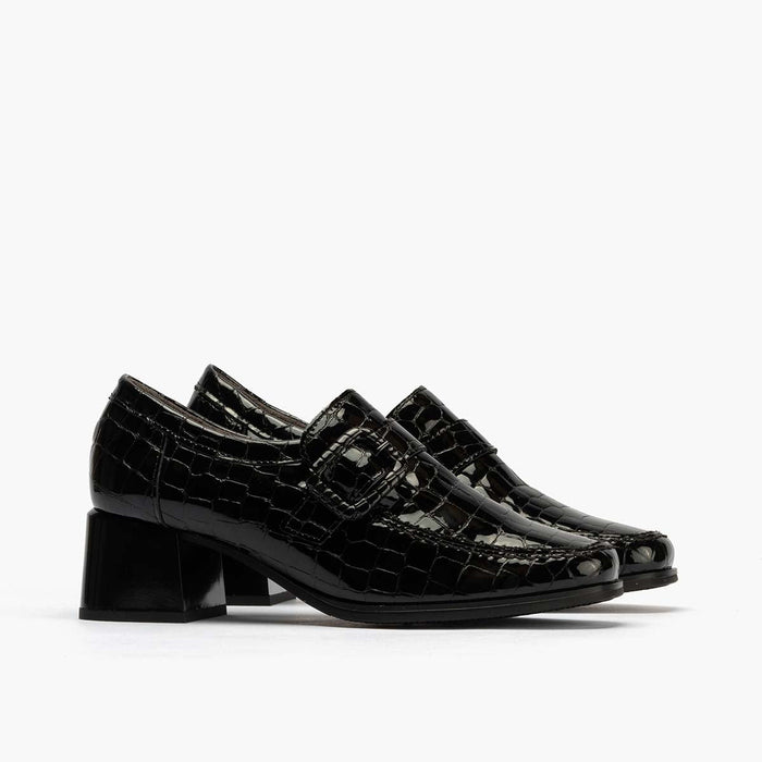 pitillos Zapato Abotinado en Coco para mujer color negro