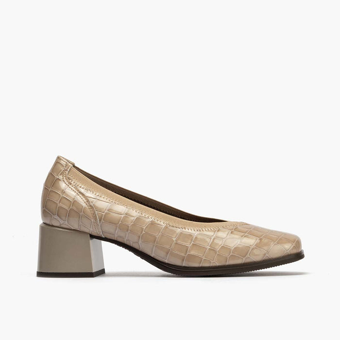 pitillos Zapato de Salón Pico con Elástico de mujer color piedra