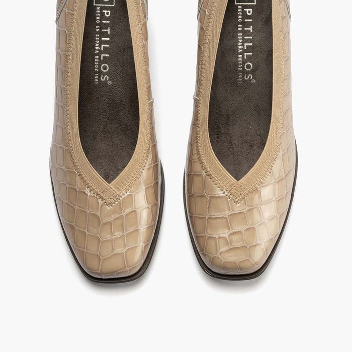 pitillos Zapato de Salón Pico con Elástico de mujer color piedra Precio de fábrica