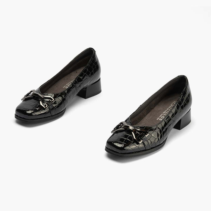 pitillos Zapato de Salón Pico con Adorno para mujer color negro Oferta especial de fábrica
