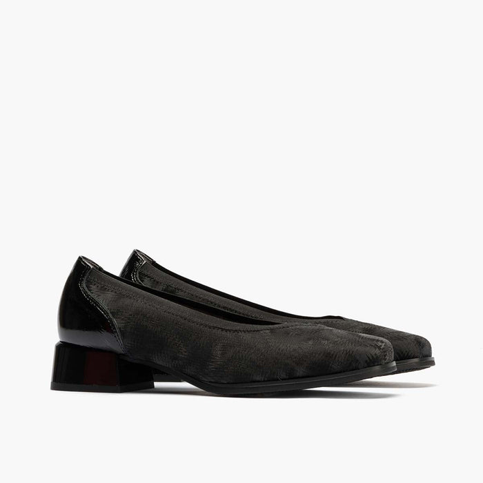 pitillos Zapato de Salón Pico con Elásticos para mujer color negro