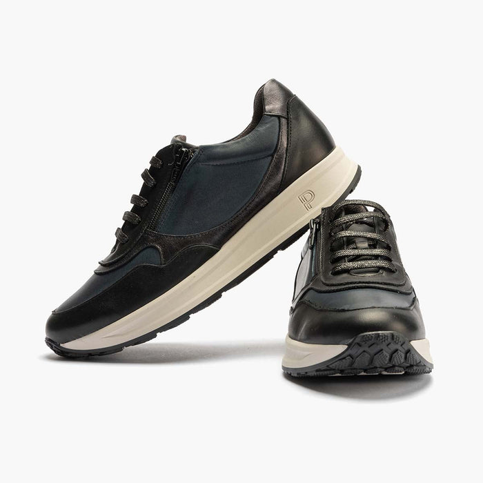 pitillos Zapato Deportivo con Cremallera de mujer color negro Promoción trimestral