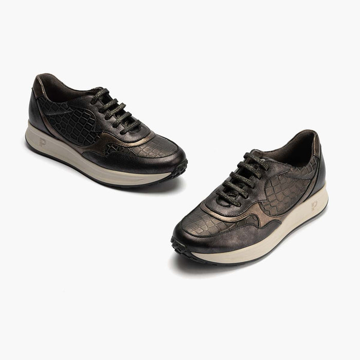 pitillos Zapato Deportivo Cordones para mujer color negro Superdescuento