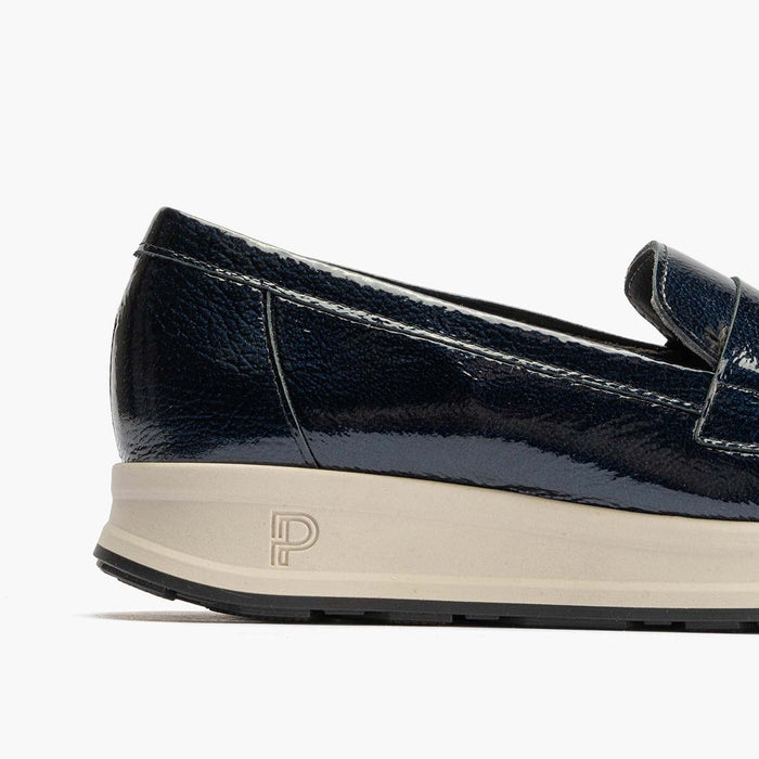 pitillos Mocasín Charol de mujer color marino En oferta
