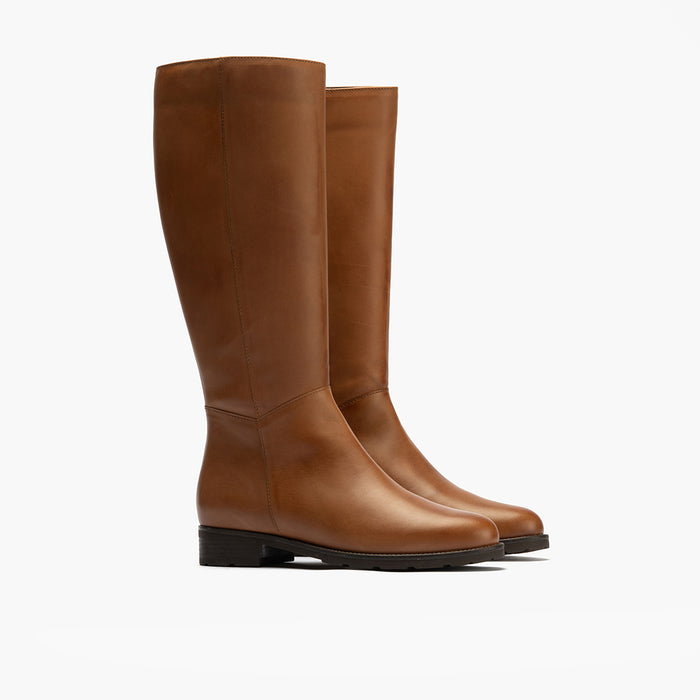 pitillos Bota Alta para mujer color cuero Ventas relámpago