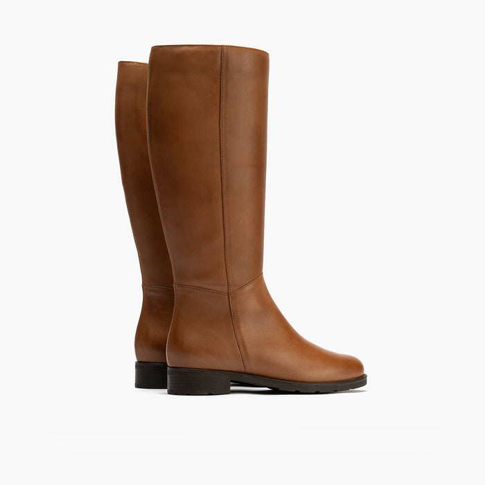 pitillos Bota Alta para mujer color cuero Ventas relámpago