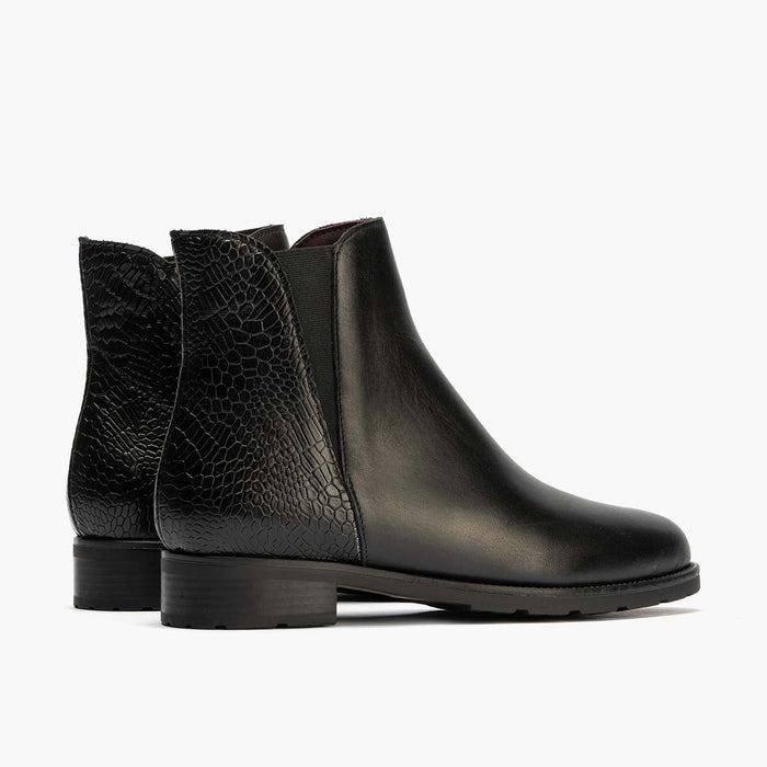 pitillos Botín Chelsea Combinado de mujer color negro Descuento