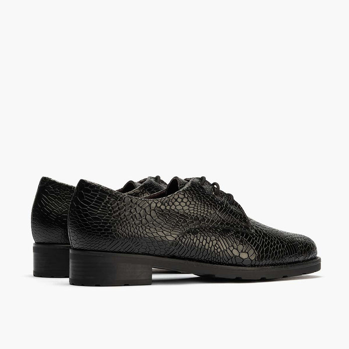 pitillos Blucher en Lagarto mujer color negro Tienda