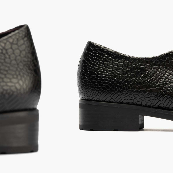 pitillos Blucher en Lagarto mujer color negro Tienda
