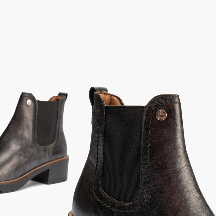 pitillos Botín Chelsea en Laminado para mujer color antracita Rebajas online