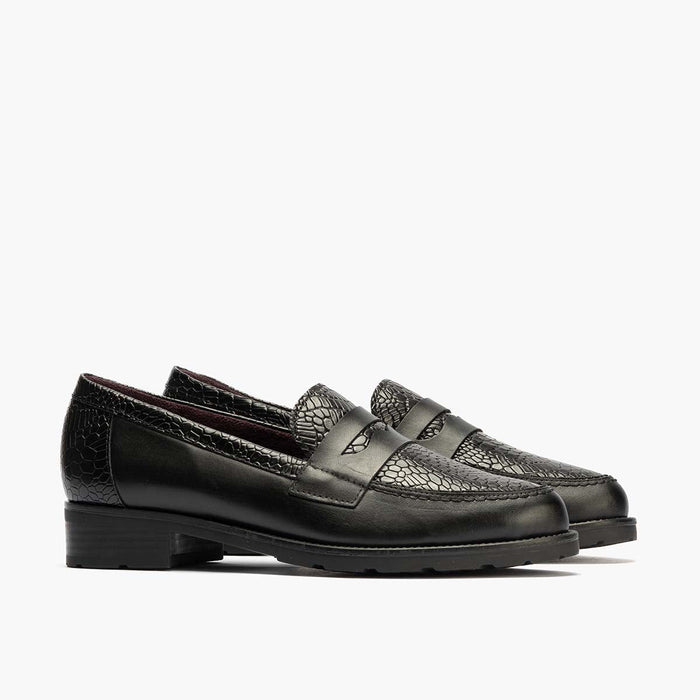 pitillos Mocasín Combinado para mujer color negro
