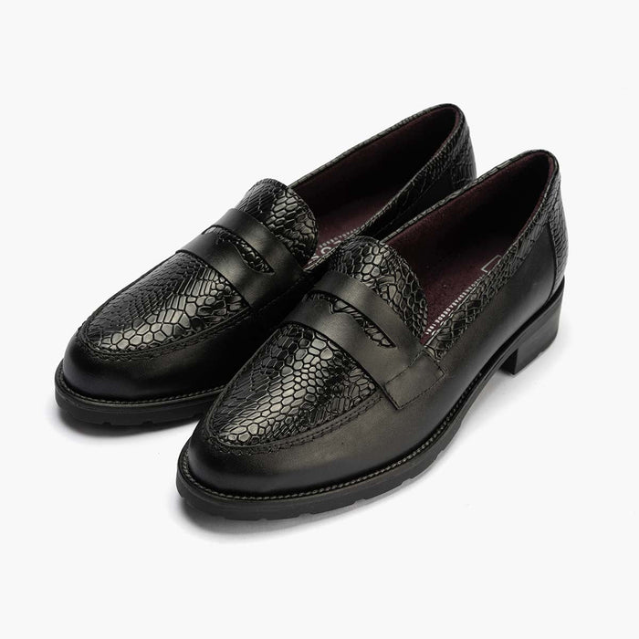 pitillos Mocasín Combinado para mujer color negro Rebajas top