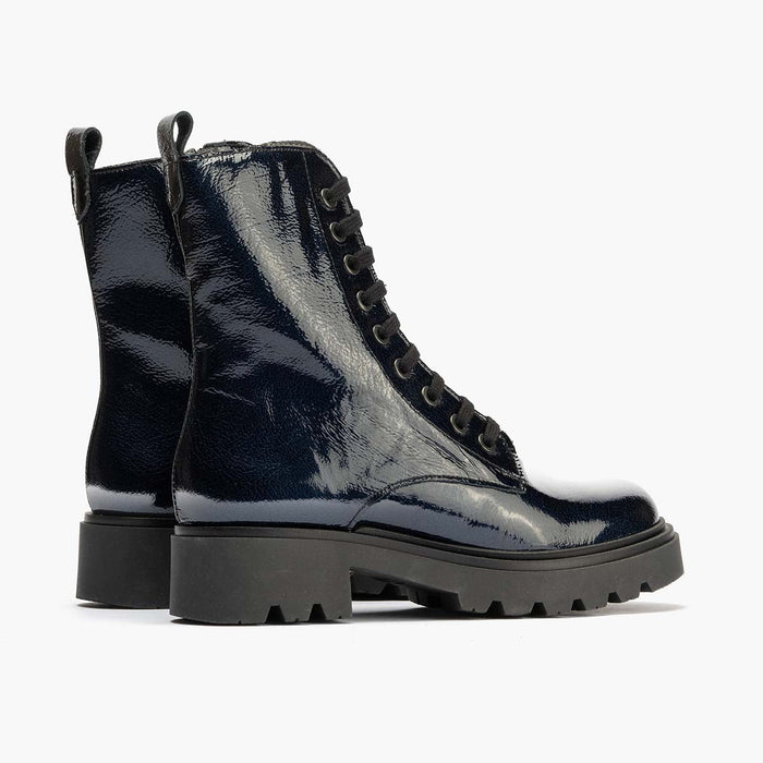 pitillos Bota Militar en Charol para mujer color marino Precio de fábrica