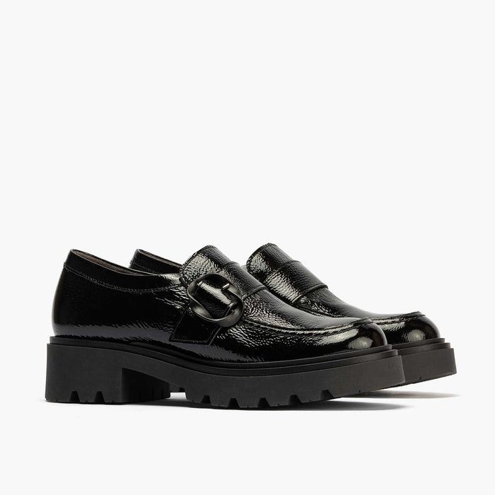 pitillos Zapato Abotinado en Charol para mujer color negro