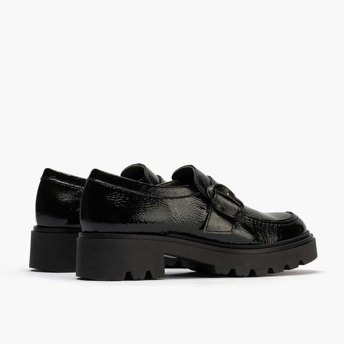 pitillos Zapato Abotinado en Charol para mujer color negro Promoción por tiempo limitado