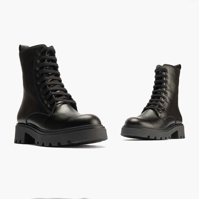 pitillos Bota Militar en Napa mujer color negro Solo hoy