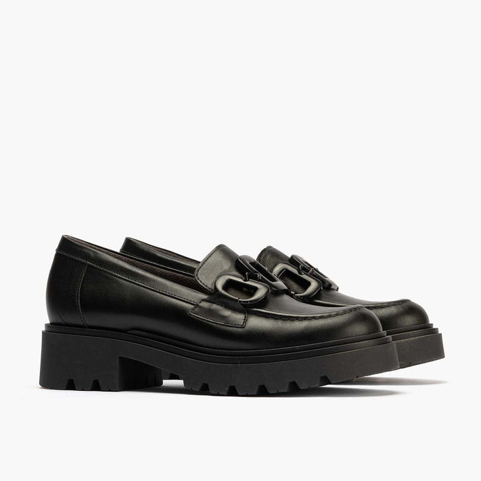 pitillos Mocasín en Napa mujer color negro