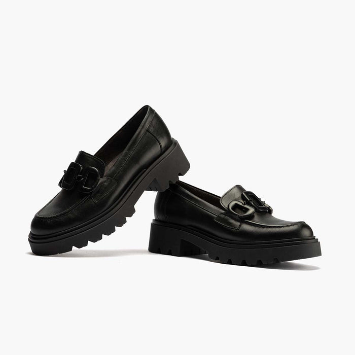 pitillos Mocasín en Napa mujer color negro Liquidación
