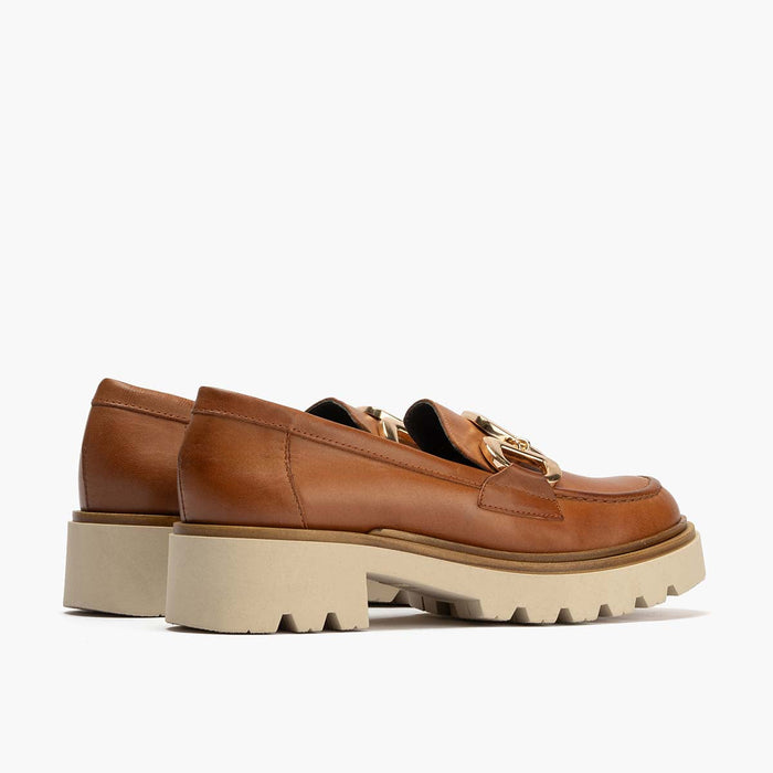 pitillos Mocasín en Napa de mujer color cuero Envío internacional gratuito