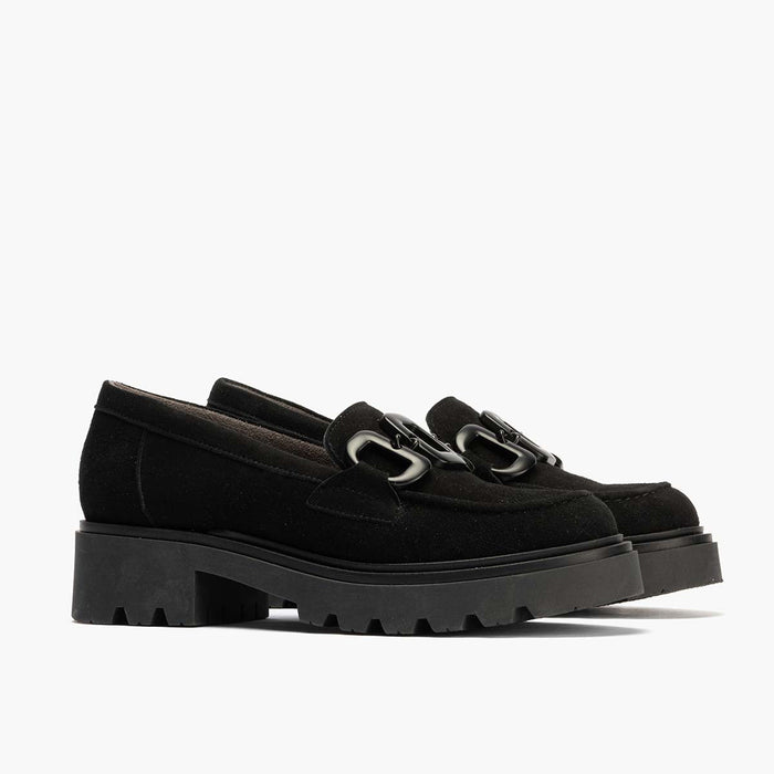 pitillos Mocasín en Ante mujer color negro