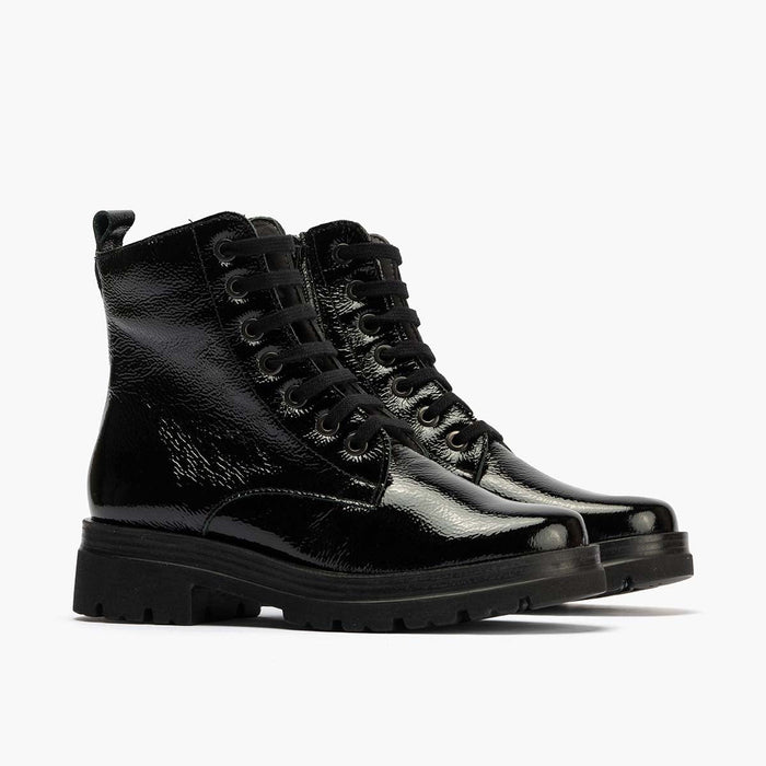 pitillos Bota Militar en Charol mujer color negro