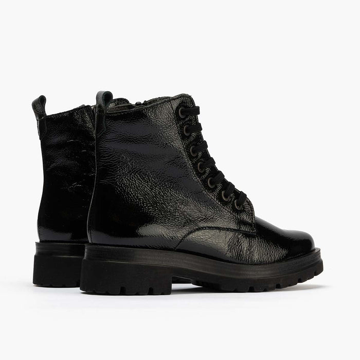 pitillos Bota Militar en Charol mujer color negro Precios de Black Friday