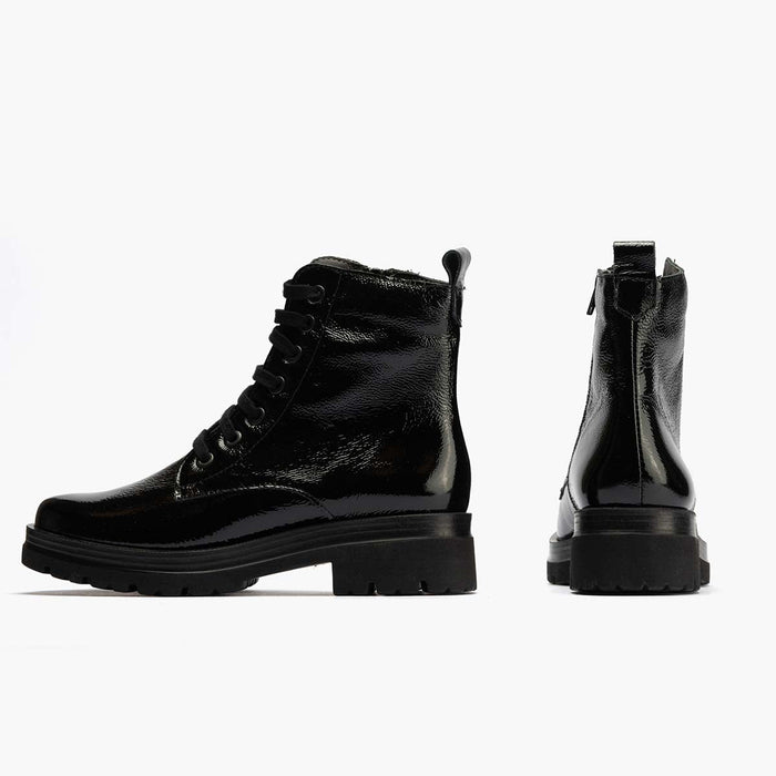 pitillos Bota Militar en Charol mujer color negro Precios de Black Friday