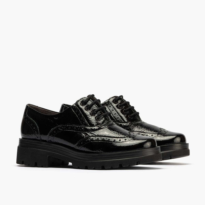 pitillos Zapato Inglés en Charol para mujer color negro