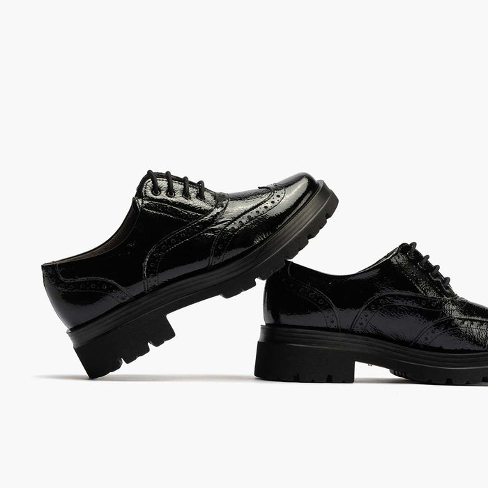 pitillos Zapato Inglés en Charol para mujer color negro En oferta