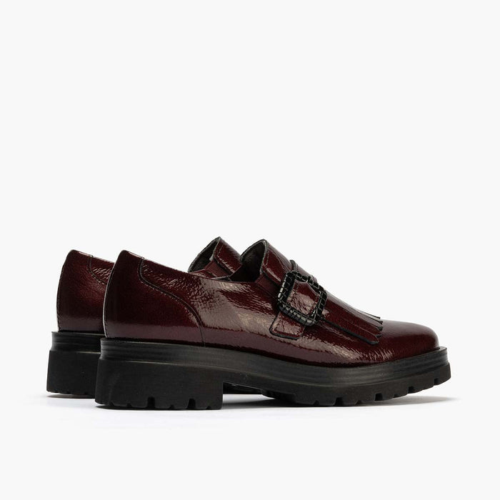 pitillos Zapato Abotinado en Charol mujer color burdeos Descuentos del mes