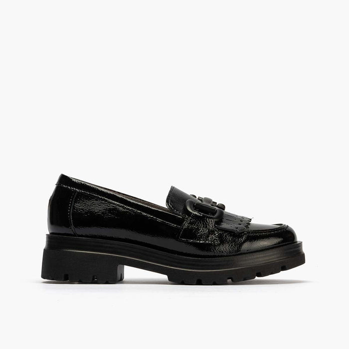 pitillos Mocasín en Charol para mujer color negro