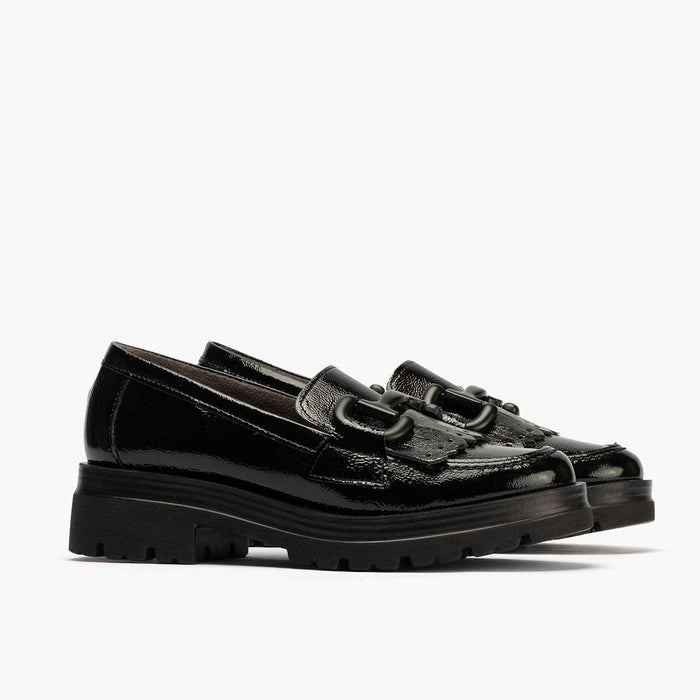 pitillos Mocasín en Charol para mujer color negro Última moda