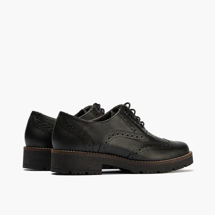pitillos Zapato Inglés en Napa de mujer color negro Outlet