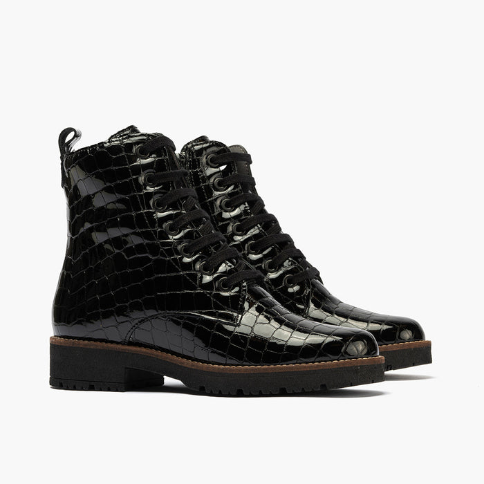 pitillos Bota Militar en Coco de mujer color negro