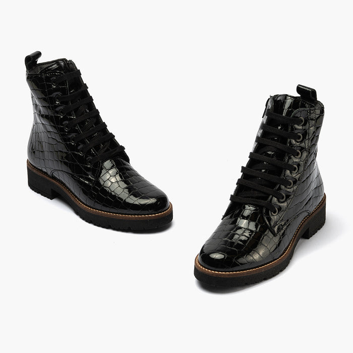 pitillos Bota Militar en Coco de mujer color negro Ventas relámpago