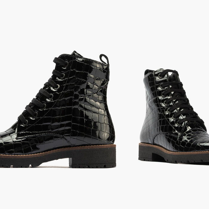 pitillos Bota Militar en Coco de mujer color negro Ventas relámpago