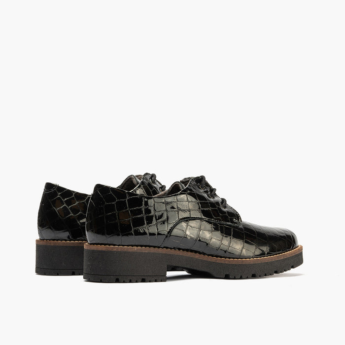 pitillos Blucher en Coco mujer color negro Descuento