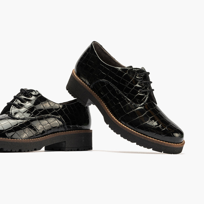pitillos Blucher en Coco mujer color negro Descuento