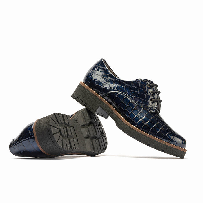 pitillos Blucher en Coco de mujer color marino Tienda